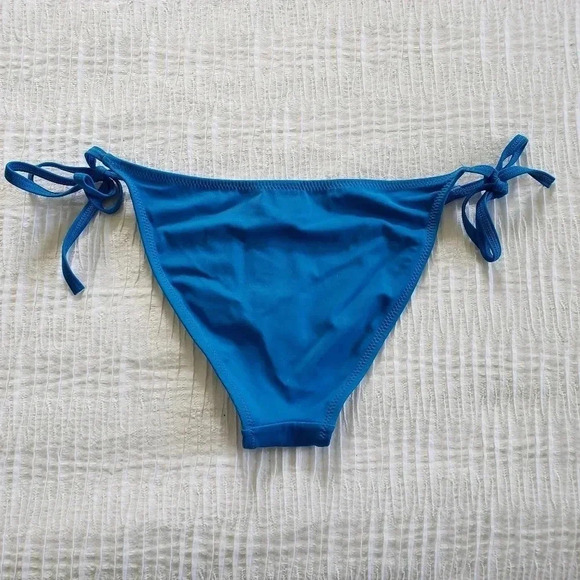 LIPS Brand Bikini Swim Bottoms Blue Side Tie XS - Picture 5 of 6